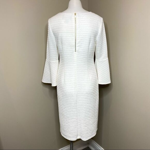 Liz Claiborne NWT ivory bell sleeve dress size 4 - Picture 9 of 16